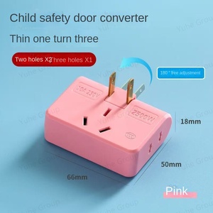 Gire cuatro enchufes 180 grados para cambiar el enchufe Expansión ultrafina contra el convertidor de potencia poroso de cuatro bits de pared - Product Image 3