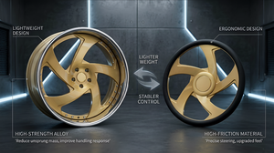 Jantes en alliage forgé sur mesure de luxe, 2 ou 3 pièces, 22, 24, 26 <span class=keywords><strong>pouces</strong></span>, couleur or, pour camion, jantes BDS, Chevy C10, Cutlass, Impala, Monte Carlo - Product Image 5