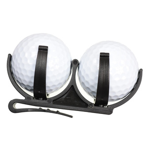 <b>Golf</b> Ball Clip Double Holder Foldable Plastic <b>Golf</b> Accessory For Golfers With Rotatable Design In Red Blue Yellow Black Colors - Product Image 5
