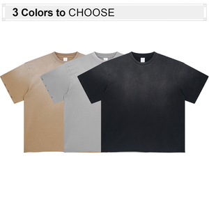 เสื้อยืดผู้ชายวินเทจสำหรับฤดูร้อนคอกลมแขนสั้นผ้าฝ้าย100% พิมพ์ลายกำหนดเอง - Product Image 2