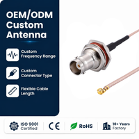 Câble de raccordement RF BNC RG178 1,13 mm, extension coaxiale, connexion de module sans fil pour antenne interne, support vertical, personnalisable OEM