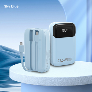 PD22.5W ชาร์จเร็ว10000 mAh แบตเตอรี่สำรองโลโก้ออกแบบได้ตามที่ต้องการความจุขนาดใหญ่มาพร้อมกับสายเคเบิล - Product Image 3