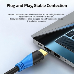 <span class=keywords><strong>Câble</strong></span> <span class=keywords><strong>mâle</strong></span>-<span class=keywords><strong>mâle</strong></span> 2.0 4K60Hz 18 Gbps haute vitesse avec connecteurs plaqués or, blindage multicouche en PVC pour - Product Image 3