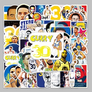 50 autocollants personnalisés tendance de célébrités sportives et de dessins animés, décorations pour gobelets, tablettes et valises de voyage - Product Image 1