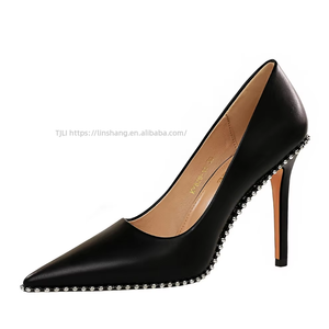 Factory Wholesale Fashion Sexy Women's Shoes Slim High <b>Heels</b> Shallow Mouth Pointed Single-shoe Women - Product Image 5