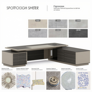 Đơn giản hiện đại điều hành ông chủ Văn phòng bàn ghế kết hợp đôi tủ với MDF chất liệu cho Tổng Thống <span class=keywords><strong>c</strong></span>ủ<span class=keywords><strong>a</strong></span> bảng quản lý - Product Image 1