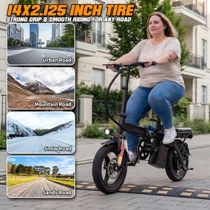 Bicicletta Elettrica Pieghevole con Motore Brushless 48V, Batteria Rimovibile 500Wh, Freni a Disco Doppi, per Pendolari Adulti - Disponibile negli USA - Product Image 1