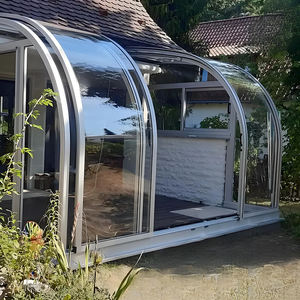 Villa Sunroom Estructura <span class=keywords><strong>de</strong></span> acero personalizable Vidrio templado Diseño moderno <span class=keywords><strong>para</strong></span> patio Techo Sellado Terraza Cubierta <span class=keywords><strong>para</strong></span> Parque - Product Image 1