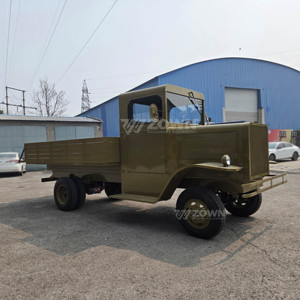 Retro Style Truck <b>Gasoline</b> Powered Open Cab Cargo Vehicle For Display And Film Production - Product Image 3
