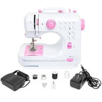 Machine à coudre à pédale Portable avec 12 motifs de points, 6V, 1 paire