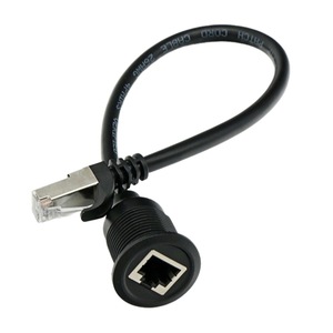 RJ45 Male To Female Waterproof Extension Cable Category 5 6 For Automotive Ship <b>Yacht</b> Panel Retrofitting Network Cables - Product Image 3