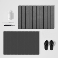 Tapis pliable en terre de diatomée super absorbant, séchage rapide, écologique, antidérapant pour la salle de bain et la cuisine (pour vaisselle, tasses, bouteilles)