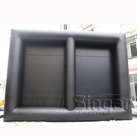Écran de cinéma gonflable extérieur 8*4,5m, écran de projection frontal en PVC imperméable, qualité commerciale, certifié CE