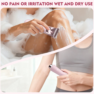 Máquina de afeitar eléctrica recargable impermeable <span class=keywords><strong>para</strong></span> depilación de la ingle del cuerpo <span class=keywords><strong>para</strong></span> damas Bikini área púbica lavable RV - Product Image 2