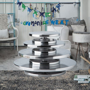 Plataforma Giratoria para Pasteles Antideslizante de Aleación de Aluminio de 10/12/14 Pulgadas con Base de Plástico Metálico para Decoración de Pasteles en Fiestas en Casa - Product Image 3