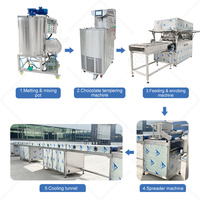 Machine d'enrobage alimentaire HNOC pour biscuits et chocolat, avec courroie de refroidissement, ligne d'enrobage pour crème glacée, modèle professionnel