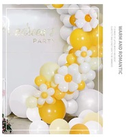 Offre Spéciale rose bleu macaron latex guirlande ballon arc ensemble fête décor ballon marguerite feuille ballon mariage fête d'anniversaire fournitures