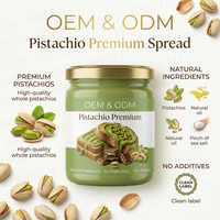 Crème de pistache OEM, beurre de pistache sucré, pâte à tartiner et sauce pour le remplissage de barres chocolatées de Dubaï, biscuits Kataifi
