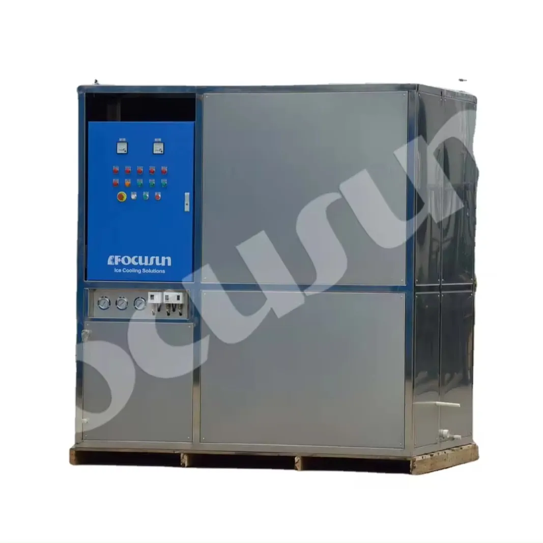 Máquina de hielo de placa de 2 T/día para procesamiento de productos acuáticos