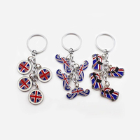 Porte-clés personnalisé en forme d'ours, porte-clé en métal, souvenir de voyage, drapeau américain, rouge, promotion