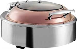 จานอุ่นอาหารทองเหลืองและทองแดงอย่างดีเป็นพิเศษสำหรับให้ความอบอุ่นและถืออุปกรณ์ - Product Image 3