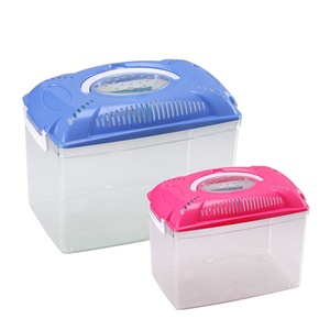 Tanque de peixes transparente de plástico, pequena caixa de peixinho portátil anti-queda para desktop, mini tanque de peixes doméstico para jardim - Product Image 3