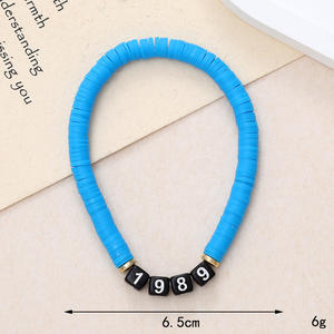 Bracelet en corde élastique avec lettres anglaises en céramique souple, tendance transfrontalière, nouveau, pour supporter Taylor, bracelet d'amitié - Product Image 6