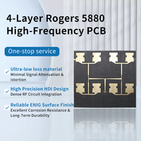 PCB Rogers 5880 personnalisé à 4 couches, à très faible perte et haute fréquence, ENIG, tolérance d'impédance de 5 % (vérifié Polar SI9000) pour base 5G