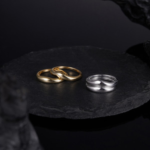 Anillo de Plata de Ley S925 con Doble Banda Trenzada y Moissanita, Anillo Sencillo Minimalista de Lujo, Apilable, Versátil para Uso Diario, Anillo para el Dedo Índice - Product Image 3