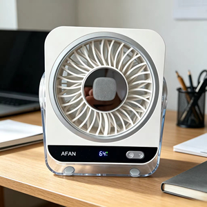 Enfriador de Aire Portátil Recargable USB con Control Táctil de 5 Velocidades para Exteriores, con Paquete de Hielo Semiconductor para Enfriamiento, para Jóvenes de 26 Años - Product Image 1