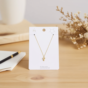 Collana con Ciondolo a Forma di Chiave in Acciaio Inossidabile Placcato Oro, Gioiello Minimalista da Donna per Uso Quotidiano, Idea Regalo - Product Image 2
