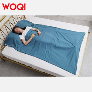 Forro de saco de dormir tipo sobre Woqi, de poliéster transpirable, para viajes, camping, hotel, uso doméstico, tamaño adulto. - Product Image 2