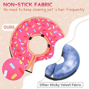 कबेलपेट नया इंफ्लेटेबल एडजस्टेबल डोनट सर्जरी के बाद दृष्टि गैर-स्टिक कपड़े नरम कुत्ते शंकु कॉलर विकल्प को अवरुद्ध नहीं करता है - Product Image 4