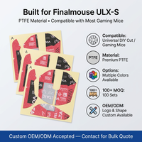 Souris de jeu Finalmouse Ulx S antidérapante, édition limitée, autocollant imprimé, légère, respirante, noire