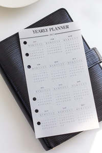 Insert de calendrier annuel en papier vélin semi-transparent personnalisé 2027 pour agenda, recharge de rechange à 6 anneaux - Product Image 3