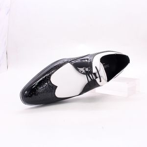 Dermis — chaussures en cuir verni pour <span class=keywords><strong>homme</strong></span>, aiguilles <span class=keywords><strong>noir</strong></span> et blanc, coupe basse, robe formelle de soirée, styliste, 2021 - Product Image 3