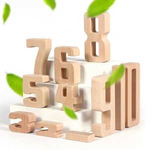 32 Pcs Learning Kids Large Digital Math Educational Counting Toys Safety Natural Wood Number <b>Building</b> <b>Blocks</b> - Product Image 5