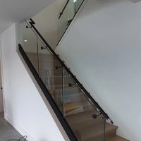 Rampe en verre sans cadre en aluminium HIMOWAY pour escalier intérieur et balcon