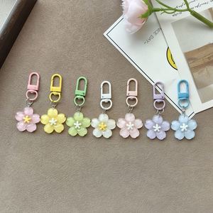Porte-clés romantique fleur de cerisier, pendentif mignon Sakura pour fille, élégant breloque de sac, accessoires de sac - Product Image 3