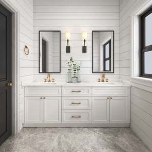 Mueble de Baño de Madera Maciza Color Blanco - Product Image 4