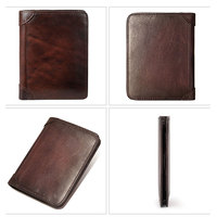 Portefeuille en cuir véritable pour homme VINCESS, porte-cartes de crédit, grande capacité, argent liquide et portefeuille multifonctionnel, logo personnalisé