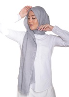 Hijab en modal pour femmes musulmanes, foulard ethnique long et sobre de couleur unie, foulard traditionnel