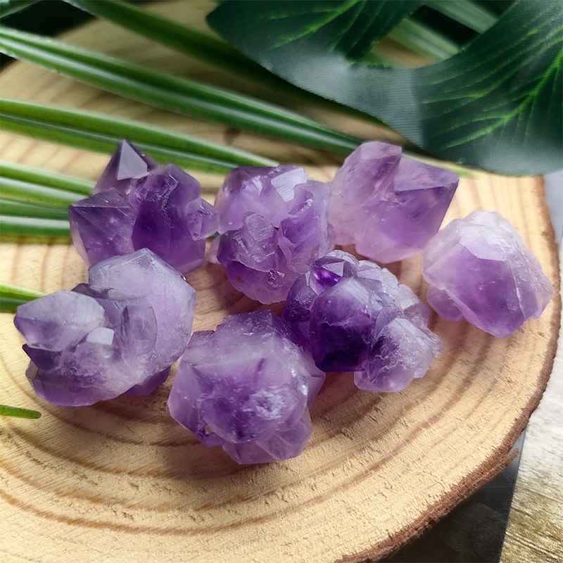 Natural Rough Purple Amethyst Tooth Stone