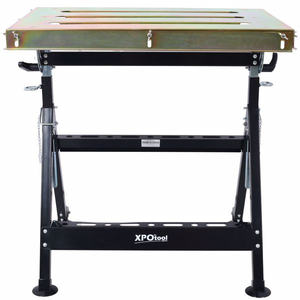 DB 30\"x20\" Steel <b>Welding</b> Workbench Table 400lbs Load Capacity Automatic Folding Work <b>Bench</b> Three Slot Design <b>Welding</b> Table - Product Image 4