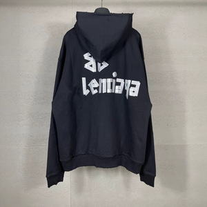 Sudadera con capucha de algodón de corte holgado, con estampado de letras, efecto lavado y desgastado, de la nueva marca B, versión Paris High, para otoño. - Product Image 2