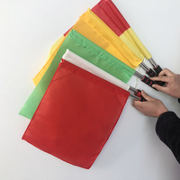 Drapeau de signalisation pour arbitre de football, logo personnalisé, impression recto-verso sur toile, drapeau d'arbitre pour usage extérieur, poignée confortable pour l'affichage