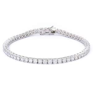 Xingyue 3mm 925 Sterling Silver Grade Gra VVS <b>White</b> Mossanite Moissanite Diamond Tennis Chain <b>Bracelet</b> for Gift - Product Image 1