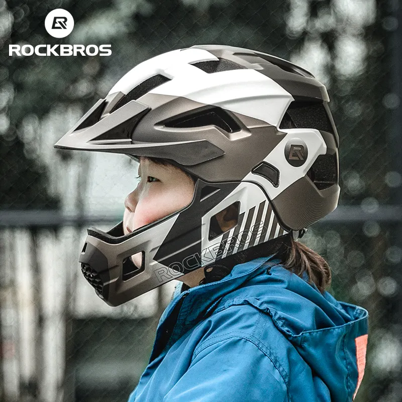 Rockbros capacete de bicicleta sem capacete, capacete completo para criança, respirável e confortável