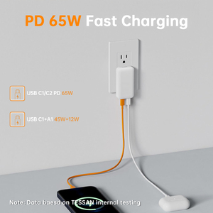 PD 65W Super Fast Charger Quick QC3.0+ 1C1A Outports <b>Plug</b> for Sumsung Compact Foldable Portable Slim Thin - Product Image 4