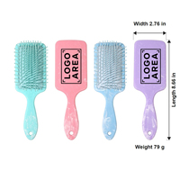 Brosse à cheveux démêlante en marbre à coussin d'air pour femmes, couleur macaron pastel, vente en gros